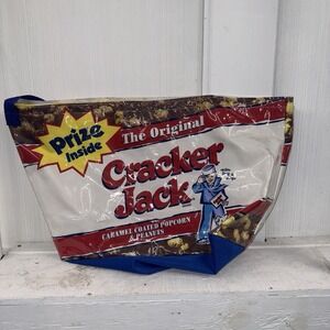 Vintage Cracker Jack Large Vendor Tote Bag Snack Baseball Popcorn Advertisement